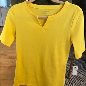 Talbots Sunny Yellow Short Sleeve Tee